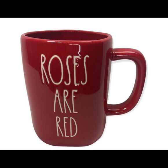 Rae Dunn Red ROSES ARE RED mug - Picture 2 of 3
